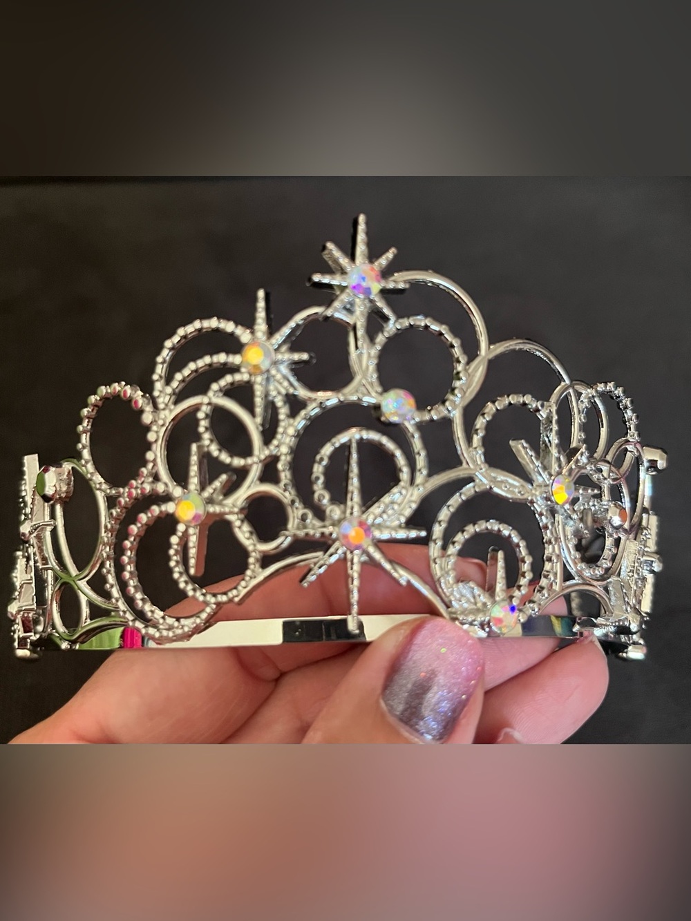 Silver Crystal Starburst Tiara - Women's Accessory